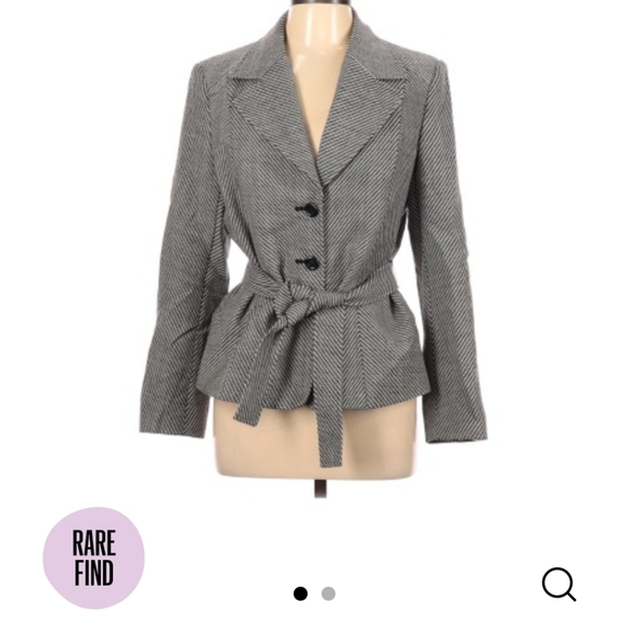 Talbots Ladies Black/Gray Stripe Jacket Size 12 - Picture 15 of 16